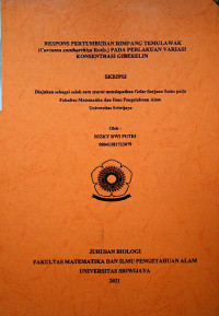 RESPONS PERTUMBUHAN RIMPANG TEMULAWAK (Curcuma xanthorrhiza Roxb.) PADA PERLAKUAN VARIASI KONSENTRASI GIBERELIN