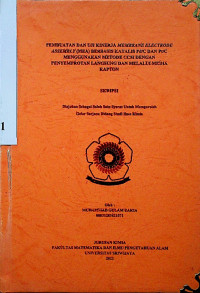 PEMBUATAN DAN UJI KINERJA MEMBRANE ELECTRODE ASSEMBLY (MEA) BERBASIS KATALIS PD/C DAN PT/C MENGGUNAKAN METODE CCM DENGAN PENYEMPROTAN LANGSUNG DAN MELALUI MEDIA KAPTON