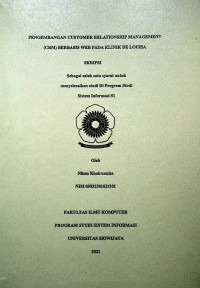 PENGEMBANGAN CUSTOMER RELATIONSHIP MANAGEMENT (CRM) BERBASIS WEB PADA KLINIK DE LOUISA
