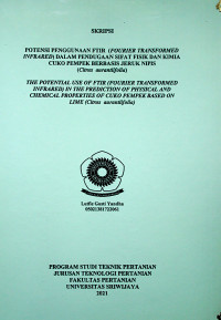 POTENSI PENGGUNAAN FTIR  (FOURIER TRANSFORMED INFRARED) DALAM PENDUGAAN SIFAT FISIK DAN KIMIA CUKO PEMPEK BERBASIS JERUK NIPIS (Citrus  aurantiifolia)