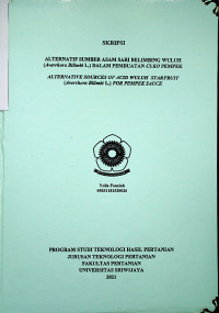 ALTERNATIFSUMBERASAMSARIBELIMBINGWULUH (Averrhora Bilimbi L.) DALAM PEMBUATAN CUKO PEMPEK