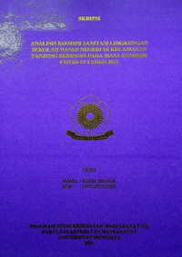 ANALISIS KONDISI SANITASI LINGKUNGAN SEKOLAH DASAR NEGERI DI KECAMATAN TANJUNG BERINGIN PADA MASA PANDEMI COVID-19 TAHUN 2021