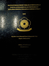 RESTRUKTURISASI KREDIT PERBANKAN BERDASARKAN POJK NO.11/POJK.03/2020 DALAM PENYELESAIAN KEWAJIBAN DEBITUR TERDAMPAK PANDEMI COVID-19