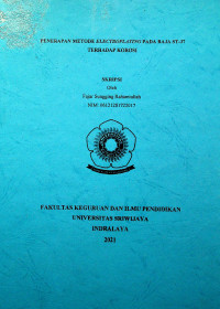 PENERAPAN METODE ELECTROPLATING PADA BAJA ST-37 TERHADAP KOROSI