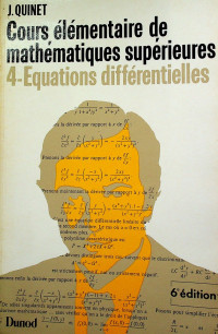Cours elementaire de mathematiques superieures 4-Equations differentielle, 6 edition