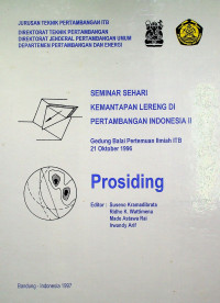 SEMINAR SEHARI KEMANTAPAN LERENG DI PERTAMBANGAN INDONESIA II