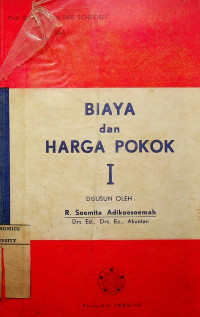 BIAYA dan HARGA POKOK I