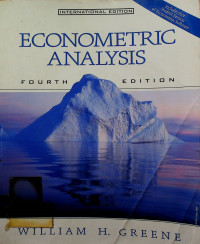 ECONOMETRIC ANALYSIS, FOURTH EDITION