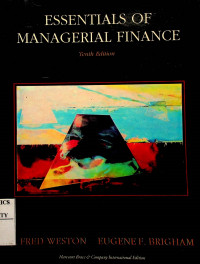 ESSENTIAL OF MANAGERIAL FINANCE, Tenth Edition