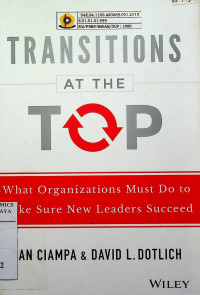 TRANSITIONS AT THE TOP; What Organizations Must Do to Make Sure New Leaders Succeed