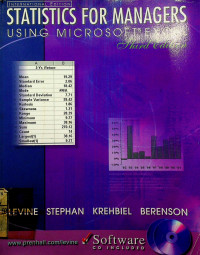 STATISTICS FOR MANAGERS USING MICROSOFT EXCEL, Third Edition
