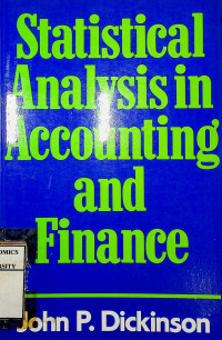 Statistical Analysis in Accounting and Finance
