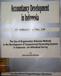 Accountancy Development in Indonesia, Publication No.10