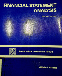 FINANCIAL STATEMENT ANALYSIS, Second Edition