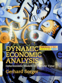 DYNAMIC ECONOMIC ANALYSIS; Deterministic Models in Discrete Time