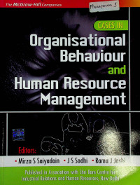 CASES IN Organisational Behaviour and Human Resource Management