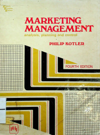 MARKETING MANAGEMENT : analysis, planning and control