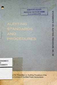 AUDITING STANDARDS AND PROCEDURES; ; STATEMENTS ON AUDITING PROCEDURE, NO. 33