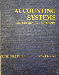 ACCOUNTING SYSTEMS : PROCEDURES and METHODS, Third Edition