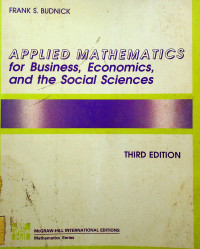 APPLIED MATHEMATICS for Business, Economics, and the Social Sceinces