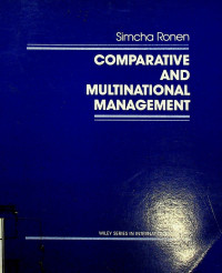 COMPARATIVE AND MULTINATIONAL MANAGEMENT