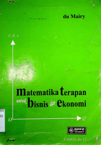 matematika terapan untuk bisnis dan ekonomi, Cetakan Ke 12