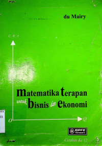 matematika terapan untuk bisnis dan ekonomi, Cetakan Ke 12