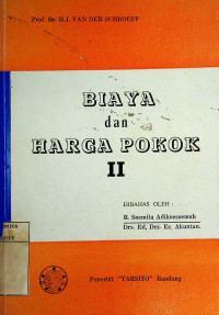 BIAYA dan HARGA POKOK II