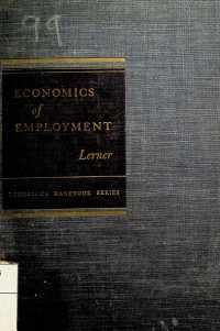 ECONOMICS of EMPLOYMENT