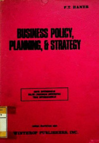 BUSINESS POLICY, PLANNING, & STRATEGY