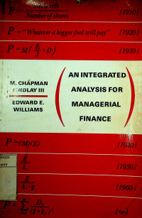 AN INTEGRATED ANALYSIS FOR MANAGERIAL FINANCE
