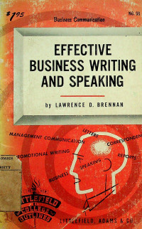 EFFECTIVE BUSINESS WRITING AND SPEAKING