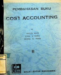 PEMBAHASAN BUKU : COST ACCOUNTING II