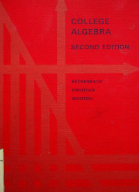 COLLEGE ELGEBRA, SECOND EDITION