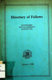 Directory of Fellows: ECONOMIC DEVELOPMENT INSTITUTE