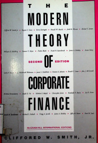 THE MODERN THEORY OF CORPORATE FINANCE, SECOND EDITION