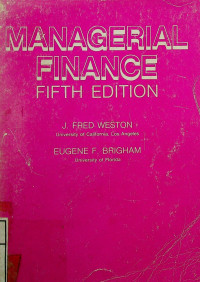 MANAGERIAL FINANCE, FIFTH EDITION