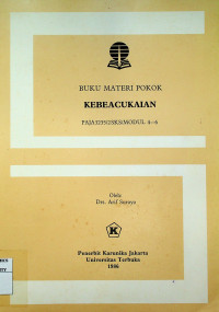 BUKU MATERI POKOK KEBEACUKAIAN: MODUL 4-6; PAJA 3235/2 SKS