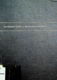 INTRODUCTION to BUSINESS FINANCE