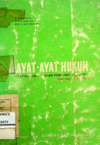 AYAT-AYAT HUKUM: TAFSIR DAN URAIAN PERINTAH-PERINTAH DALAM ALQUR'AN