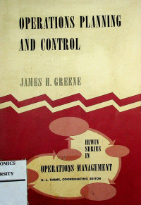 OPERATIONS PLANNING AND CONTROL