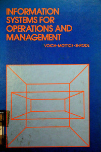 INFORMATION SYSTEMS FOR OPERATIONS AND MANAGEMENT