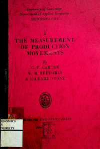 THE MEASUREMENT OF PRODUCTION MOVEMENTS