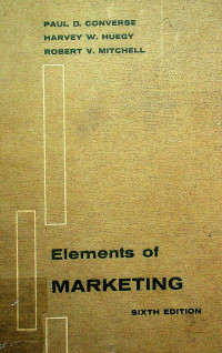 Element of MARKETING SIXTH EDITION