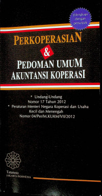 PERKOPERASIAN & PEDOMAN UMUM AKUNTANSI KOPERASI