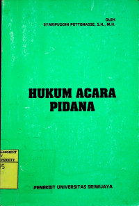 HUKUM ACARA PIDANA