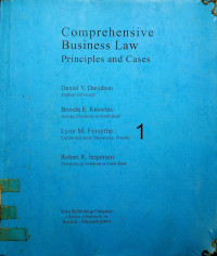 Comprehensive Business Law Principles and Cases 1