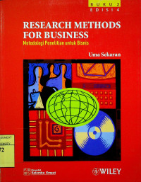 RESEARCH METHODS FOR BUSINESS: Metodologi Penelitian untuk Bisnis BUKU II EDISI 4