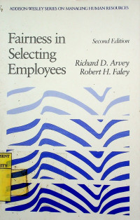 Fairness in Selecting Employees, Second Edition