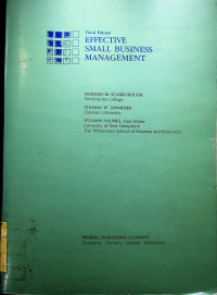EFFECTIVE SMALL BUSINESS MANAGEMENT, Third Edition